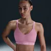 Nike Women's Indy Medium Support Padded Adjustable Sports Bra In Pink