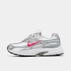 Nike Women's Initiator Running Sneakers From Finish Line In White/cherry/metallic Silver/mist Blue