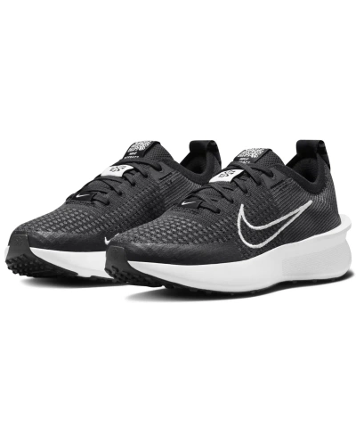 Nike Women's Interact Running Sneakers From Finish Line In Black,anthracite,white