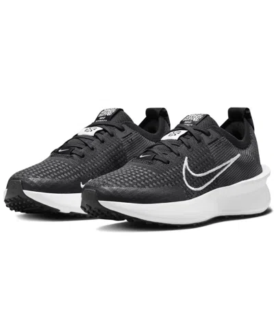 Nike Women's Interact Running Sneakers From Finish Line In Black,white