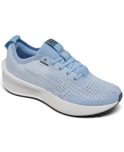 Nike Women's Interact Running Sneakers From Finish Line In Cobalt Bliss,summit White