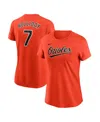 Nike Women's Jackson Holliday Orange Baltimore Orioles Fuse Name Number T-shirt In Orange