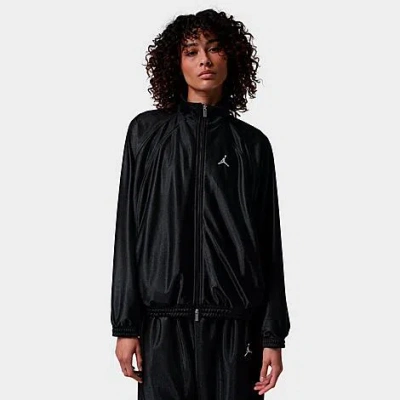 Nike Women's Jordan Brooklyn Durasheen Track Jacket In Black