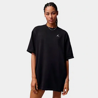 Nike Women's Jordan Brooklyn Fleece T-shirt Dress In Black
