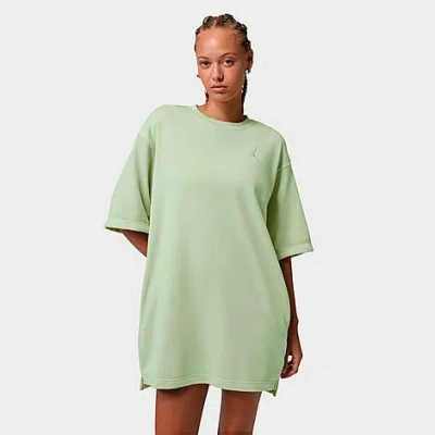 Nike Women's Jordan Brooklyn Fleece T-shirt Dress In Green