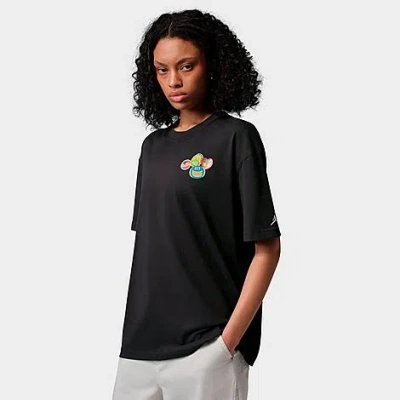 Nike Women's Jordan Brooklyn Fruit Oversized Graphic T-shirt In Black