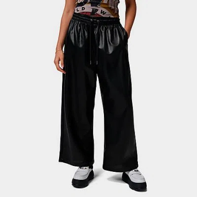 Nike Women's Jordan Flight Faux-leather Pants In Black