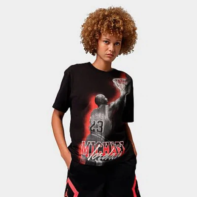 Nike Women's Jordan Sport Heritage Dri-fit Graphic T-shirt In Black