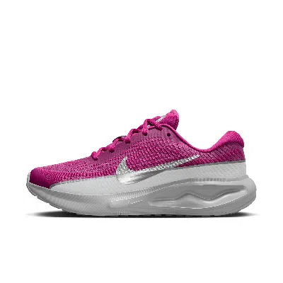 Nike Women's Journey Run Prm Road Running Shoes In Hot Fuchsia/metallic Silver/wolf Grey