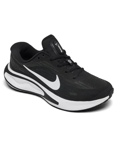 Nike Women's Journey Run Running Sneakers From Finish Line In Black,white