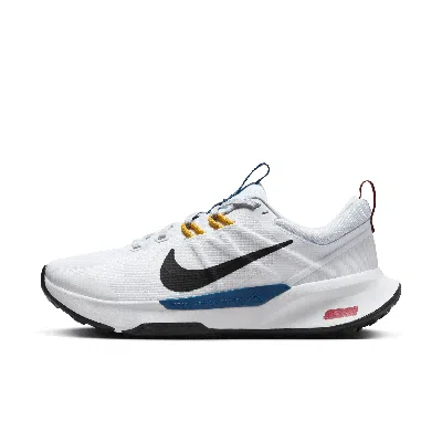 Nike Women's Juniper Trail 2 Next Nature Trail Running Shoes In White/pure Platinum/university Gold/black