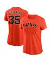 Nike Women's Justin Verlander Orange San Francisco Giants Fuse Name Number T-shirt In Orange