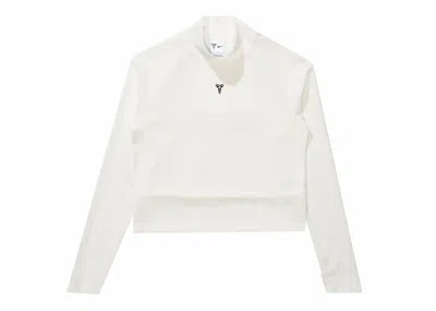 Pre-owned Nike Women's Kobe Bryant Long Sleeve Cropped Top In Sail/black