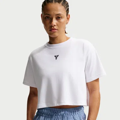 Nike Women's Kobe Dri-fit Cropped Basketball T-shirt In White