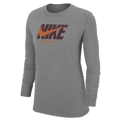 Nike Women's Lacrosse Long-sleeve T-shirt In Grey