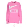 Nike Women's Lightweight Crewneck Sweatshirt W Sportswear Air Over-oversized Crewneck Playful Pink/photon In Playful Pink/photon Dust
