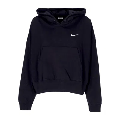 Nike Women's Lightweight Hooded Sweatshirt W Sportswear Jersey Oversized Pullover Hoodie Black/white
