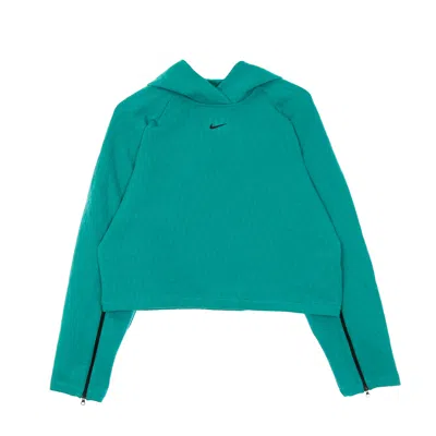 Nike Women's Lightweight Hoodie W Sportswear Tech Pack Hoodie All Over Jacquard Neptune Green/black