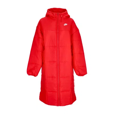 Nike Women's Long Down Jacket W Thermic Classic Parka University Red/white