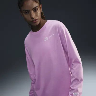 Nike Women's Long-sleeve Graphic Basketball T-shirt In Pink