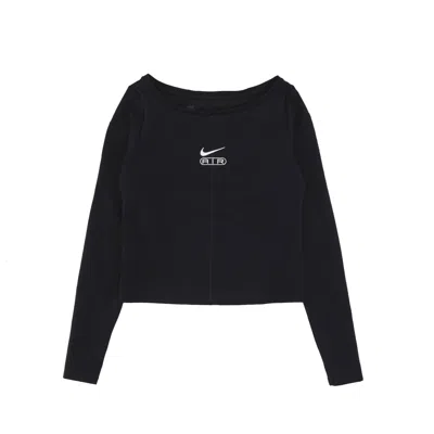 Nike Women's Long Sleeve T-shirt W Air L/s Tee Black/white
