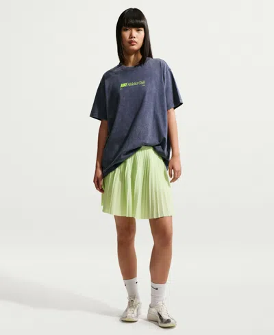 Nike Women's Long-sleeve Oversized Cotton T-shirt In Blue