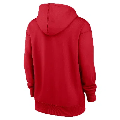 NIKE WOMEN'S LOS ANGELES ANGELS AUTHENTIC COLLECTION  THERMA MLB PULLOVER HOODIE,1015813275