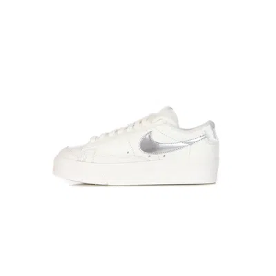 Nike Women's Low Shoe W Blazer Low Platform Sail/metallic Silver In Multi