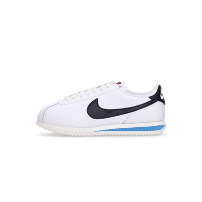 NIKE WOMEN'S LOW SHOE W CORTEZ LEATHER WHITE/BLACK/LT PHOTO BLUE/SAIL