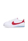 Nike Classic Cortez "white/varsity Red" Leather Sneakers In White/varsity Red/varsity Blue