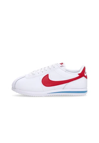 NIKE WOMEN'S LOW SHOE W CORTEZ LEATHER WHITE/VARSITY RED/VARSITY BLUE