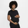 Nike Women's (m) One Dri-fit Slim-fit Short-sleeve Top (maternity) In Black 