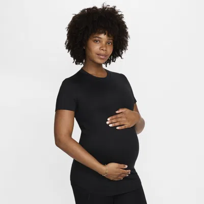 Nike Women's (m) One Dri-fit Slim-fit Short-sleeve Top (maternity) In Black