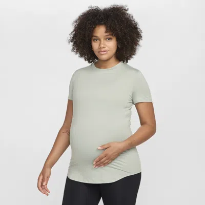 Nike Women's (m) One Dri-fit Slim-fit Short-sleeve Top (maternity) In Jade Horizon