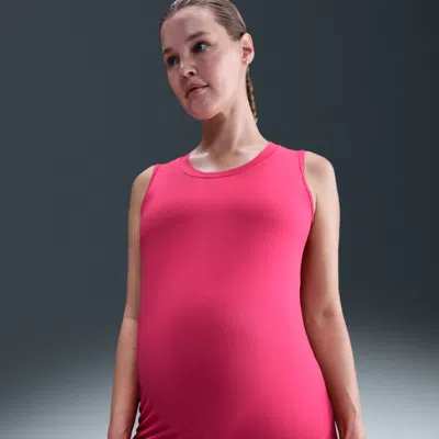 Nike Women's (m) One Dri-fit Slim-fit Tank Top (maternity) In Pink