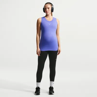Nike Women's (m) One High-waisted 7/8 Leggings With Pockets (maternity) In Blue
