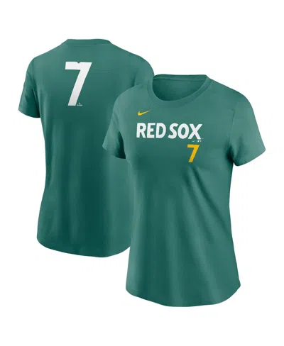 Nike Women's Masataka Yoshida Green Boston Red Sox 2025 City Connect Fuse Name Number T-shirt