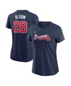 Nike Women's Matt Olson Navy Atlanta Braves Fuse Name Number T-shirt In Navy