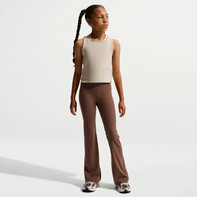 Nike Kids' Women's Mavn Girls' High-waisted Leggings In Brown