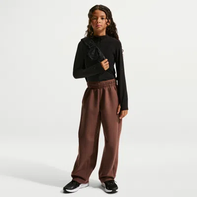 Nike Kids' Women's Mavn Girls' Therma-fit High-waisted Knit Pants In Brown