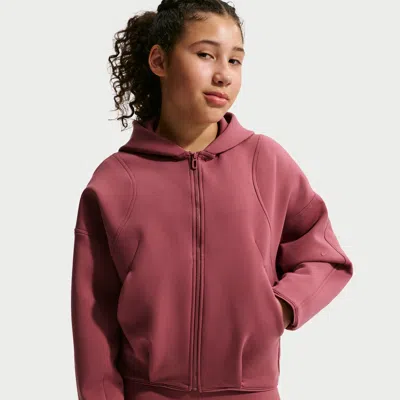 Nike Kids' Women's Mavn Girls' Therma-fit Knit Full-zip Hoodie In Pink