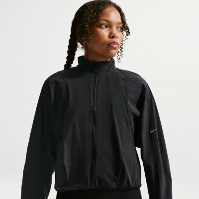 Nike Kids' Women's Mavn Girls' Water-repellent Uv Woven Jacket In Black