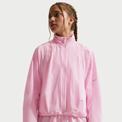 Nike Kids' Women's Mavn Girls' Water-repellent Uv Woven Jacket In Pink