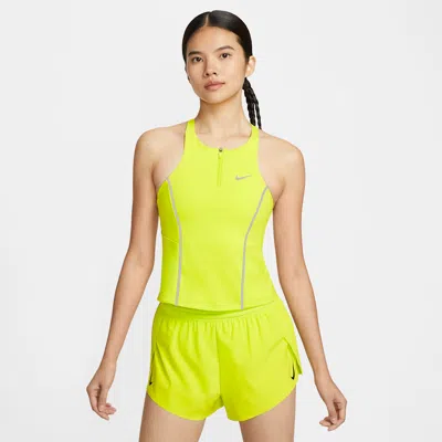 Nike Women's Medium-support Padded Bra Tank In Yellow