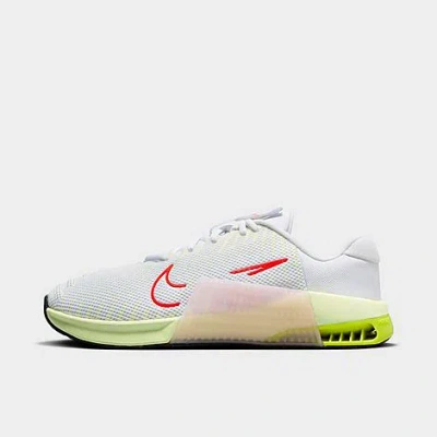 Nike Women's Metcon 9 Training Shoes In White/volt/barely Volt/bright Crimson