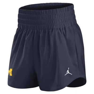 Nike Women's Michigan Primary Logo One Jordan Brand Dri-fit College Shorts In Blue