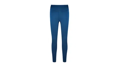 Pre-owned Nike Women's Mid Rise Leggings In Blue