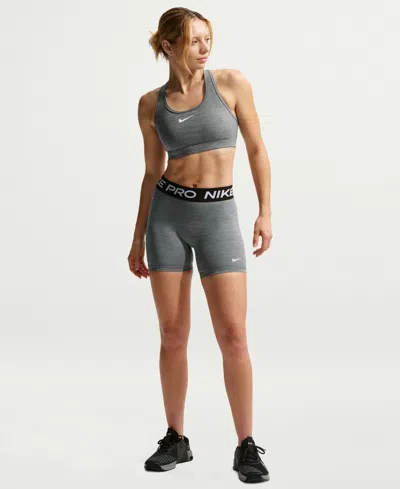 Nike Women's Mid-rise Elastic Waistband Shorts In Gray