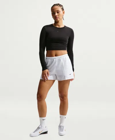 Nike Women's Mid-rise French Terry Shorts In Black