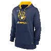 Nike Women's Milwaukee Brewers Authentic Collection  Therma Mlb Pullover Hoodie In Blue
